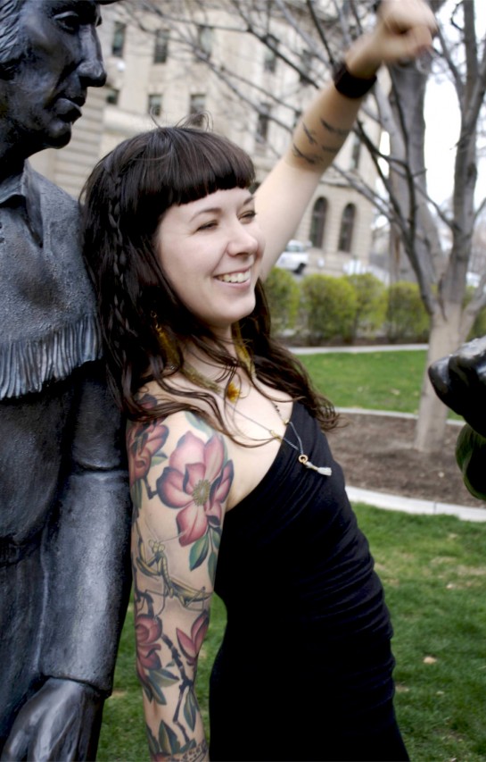bronze art, Boise public art, magnolia tattoo, Darcy Nutt, Hazel Cox